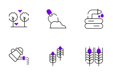 Agricultura y jardinería Paquete de Iconos