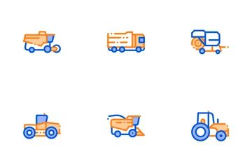 Agricultural Vehicles Icon Pack