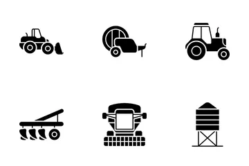 Agriculture Equipments Icon Pack