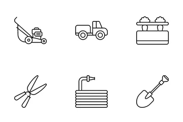 Agriculture Equipments Icon Pack