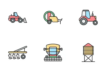 Agriculture Equipments Icon Pack