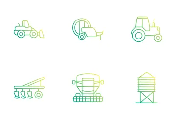 Agriculture Equipments Icon Pack