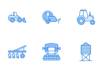 Agriculture Equipments Icon Pack