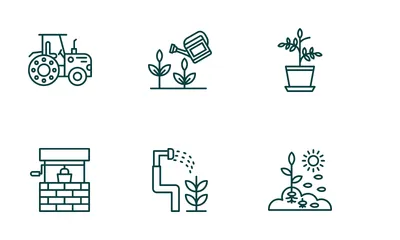 Agriculture et jardinage Icon Pack