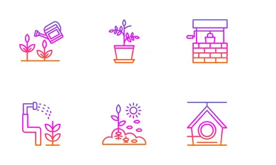 Agriculture et jardinage Icon Pack