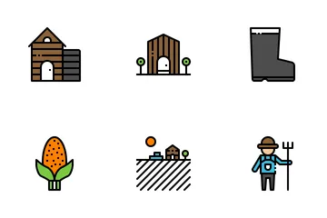 Agriculture Fill Outline Icon Pack