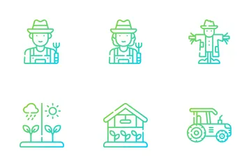 Agriculture Gradient Evecons Icon Pack