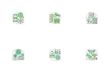 Agriculture verticale et culture hydroponique Icon Pack