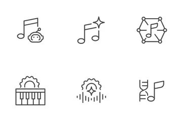 AI Music Generator Icon Pack