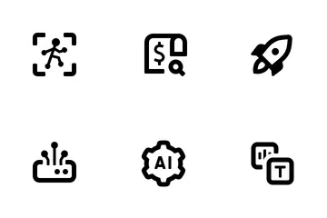 Tecnologia de IA (parte 2) Pacote de Ícones