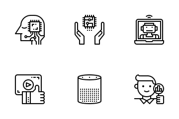 AI(Artificial Intelligence) Outline Icon Pack