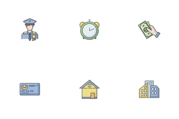 Aide financière Icon Pack