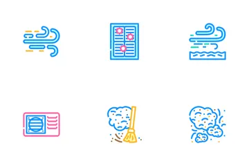 Air Clean Flow Freash Wind Filter Icon Pack