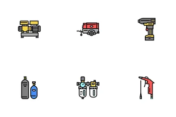 Air Compressor Tool Icon Pack
