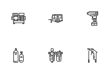 Air Compressor Tool Icon Pack