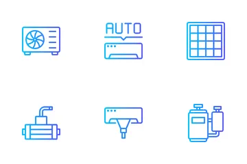 Air Conditioning Maintenance Icon Pack