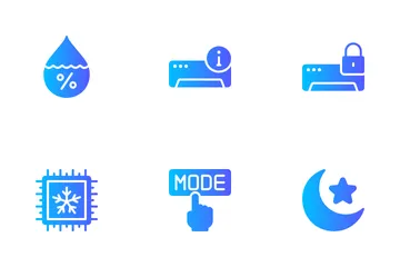 Air Conditioning Maintenance Icon Pack