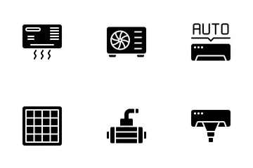 Air Conditioning Maintenance Icon Pack