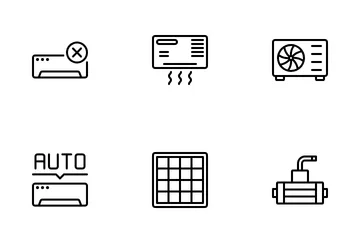 Air Conditioning Maintenance Icon Pack