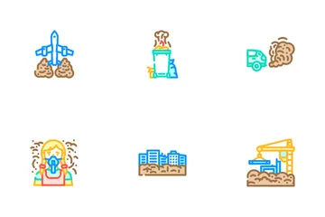 Air Pollution Smog Emissions Icon Pack