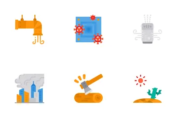 Air Pollutions Icon Pack