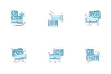 Aire acondicionado Paquete de Iconos