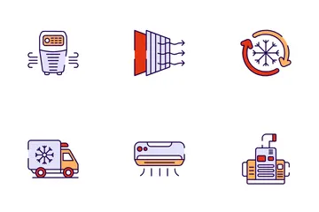 Aire acondicionado Paquete de Iconos