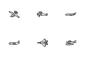 Airplane Aircraft Plane Travel Icon Pack
