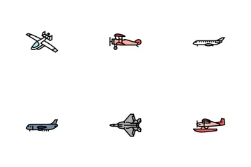 Airplane Aircraft Plane Travel Icon Pack