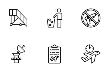 Airport Area And Items Icon Pack