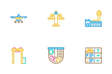 Airport Electronic Equipment Icon Pack