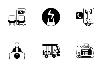 Airport Facilities And Services Icon Pack