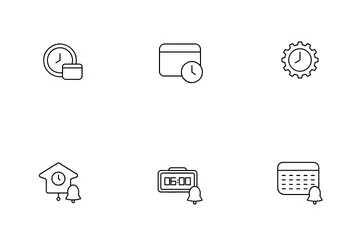 Alarma y hora Paquete de Iconos