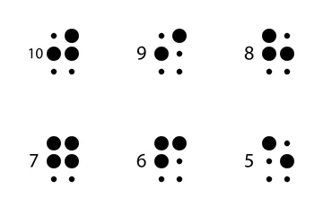 Alfabeto Braille Paquete de Iconos