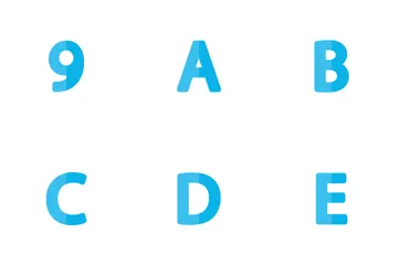Alfabeto e Número Pacote de Ícones