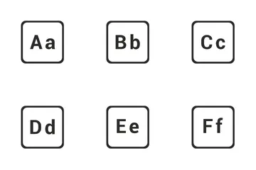 Alfabeto inglés Paquete de Iconos