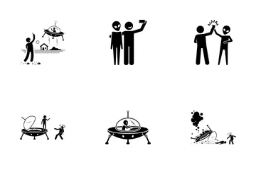 Alien UFO Icon Pack
