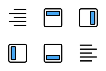 Alignement et paragraphe Icon Pack