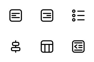 Alignement et paragraphe Pack d'Icônes