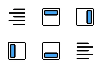 Alignment And Paragraph Icon Pack
