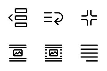 Alignment And Paragraph Icon Pack