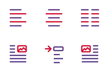 Alignment And Paragraph Icon Pack