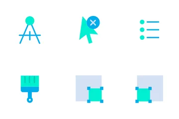 Alignment And Tools - Flat Icon Pack