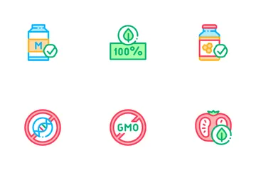 Alimenti ecologici biologici Icon Pack