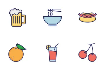 Alimentos e bebidas Pacote de Ícones