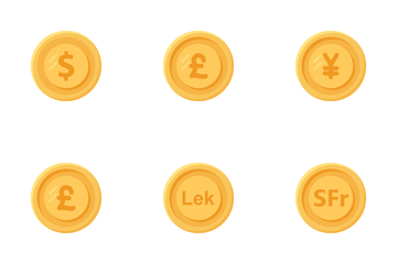 All Currencies Coins Icon Pack