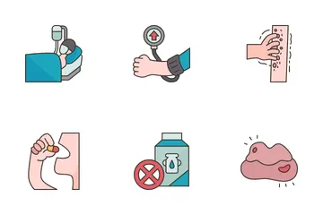 Allergie alimentaire Pack d'Icônes