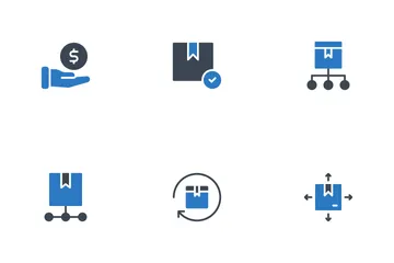 Envío de almacén y carga Paquete de Iconos