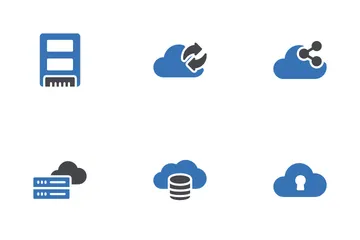 Almacenamiento de bases de datos Icon Pack