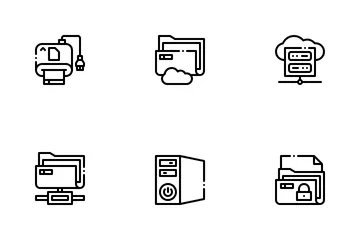 Almacenamiento de datos Paquete de Iconos